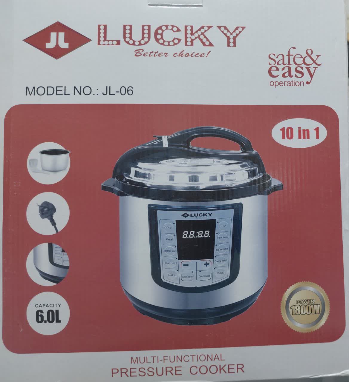 پلوپز 6لیتری ده برنامه پخت Lucky