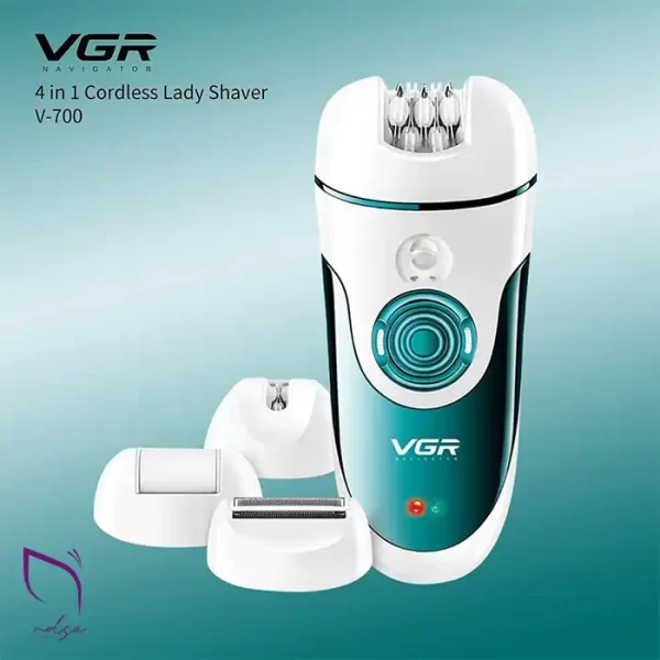 اپیلاتور (شیور صورت و بدن مخصوص بانوان) 4 کاره وی جی آر مدل V-700