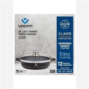 ماهیتابه وگاتی18/10 سایز ۲۸ گرانیتی